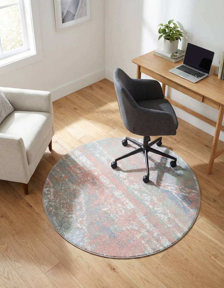 Detail image of 3' 3 x 3' 3 Kamala Washable Round Rug