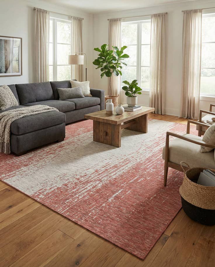 Detail image of 13' x 13' Easy-Clean Modern Indoor / Outdoor Square Rug