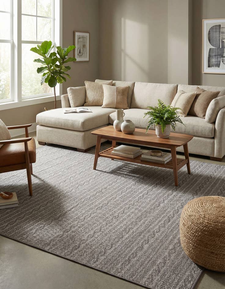 Detail image of 7' x 10' Washable Modern Indoor / Outdoor Rug