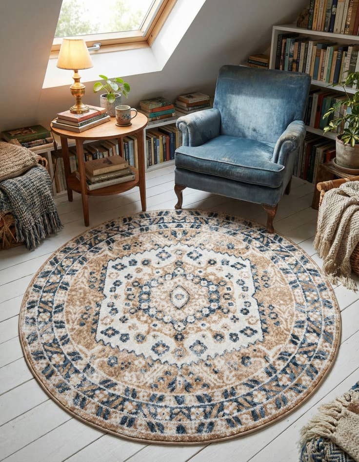 Detail image of 5' x 5' Oxford Round Rug
