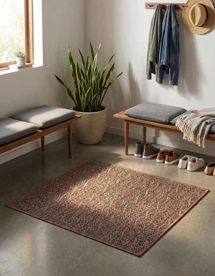 Detail image of 2' 2 x 3' Washable Modern Indoor / Outdoor Rug