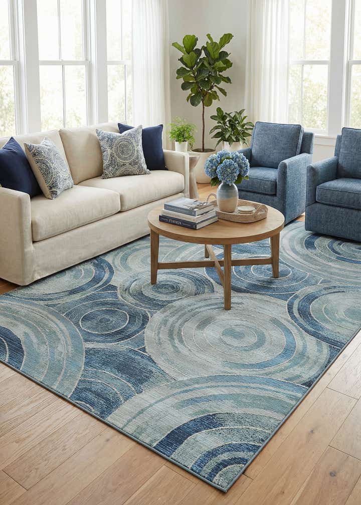 5' 3 x 8' Easy-Clean Modern Indoor / Outdoor Rug