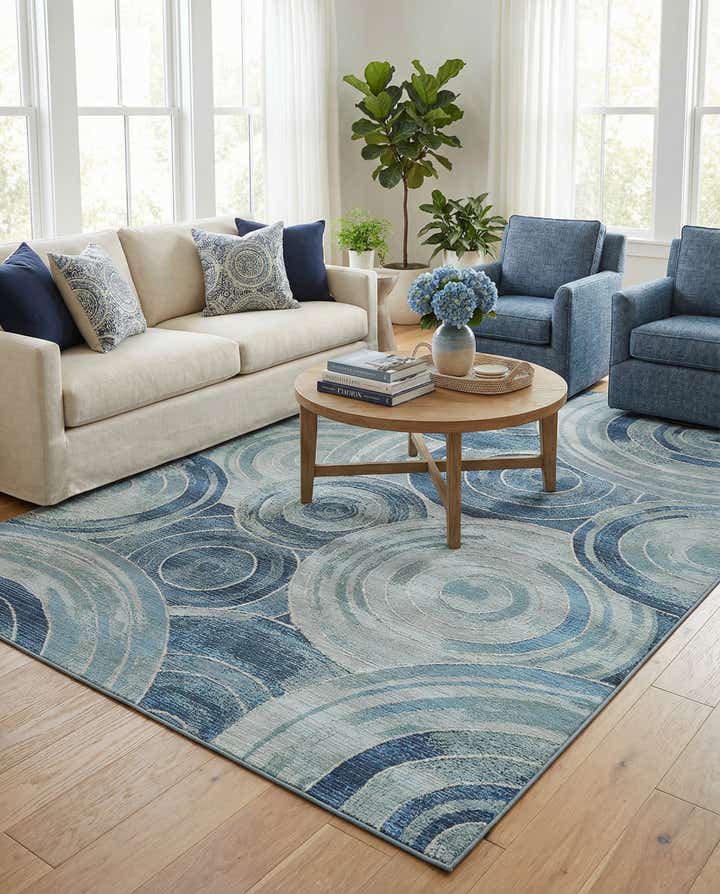 5' 3 x 8' Easy-Clean Modern Indoor / Outdoor Rug