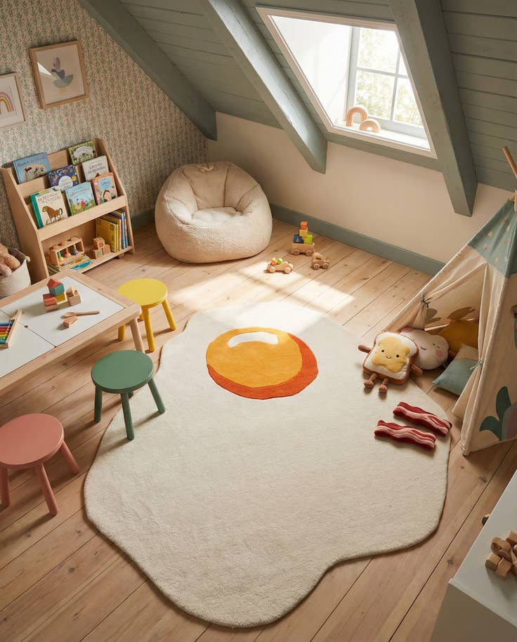 Detail image of 6' 1 x 6' 1 Playtime Kids Wool Freeform Rug