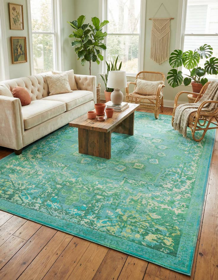 Detail image of 10' 6 x 13' Washable Francesca Rug