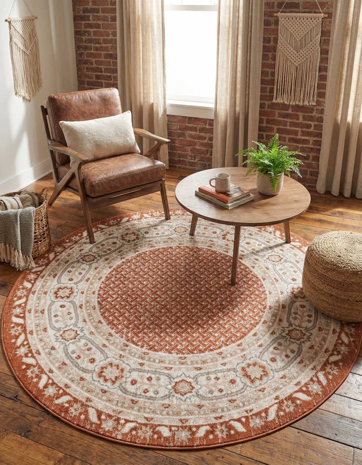 Detail image of 5' 3 x 5' 3 Charlotte Round Rug