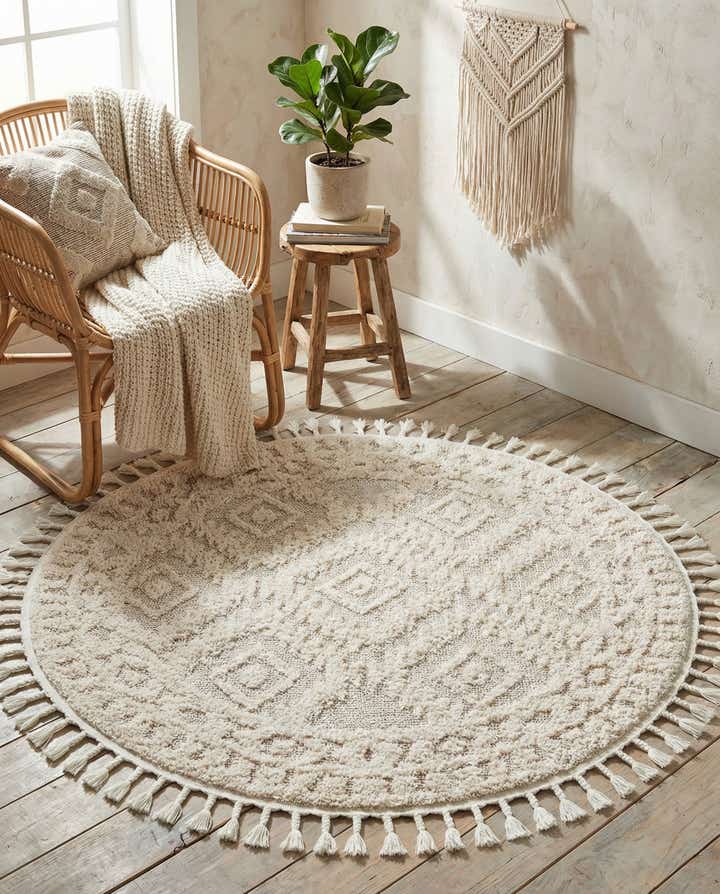 4' x 4' Boho Round Rug