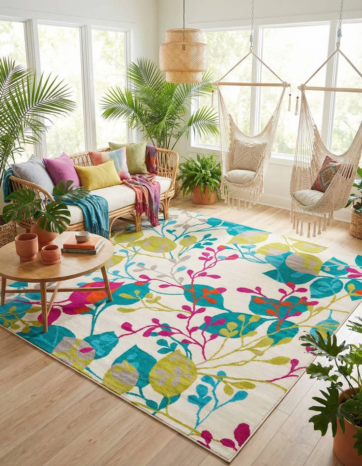 Detail image of 10' x 10' Azalea Square Rug