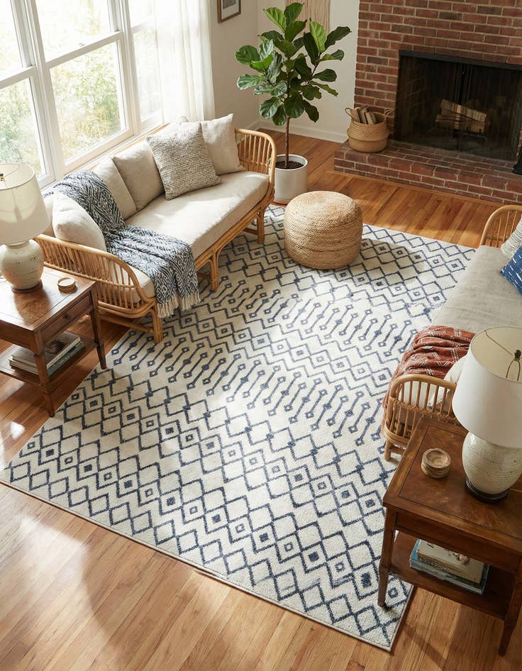 Detail image of 7' 10 x 11' Bohemian Trellis Rug