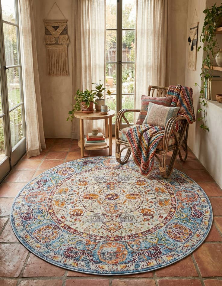 Detail image of 5' 5 x 5' 5 Santiago Round Rug