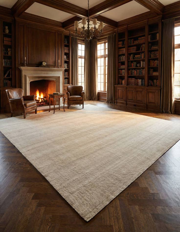 Detail image of 12' x 12' Hand Woven Jill Zarin English Manor Wool Square Rug