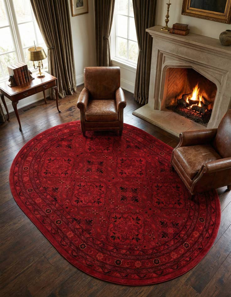 Detail image of 7' 10 x 10' Bokhara Oval Rug