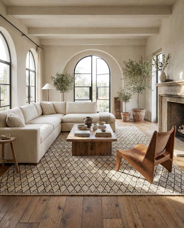 9' 5 x 11' 7 Hand Knotted Moroccan Wool Rug