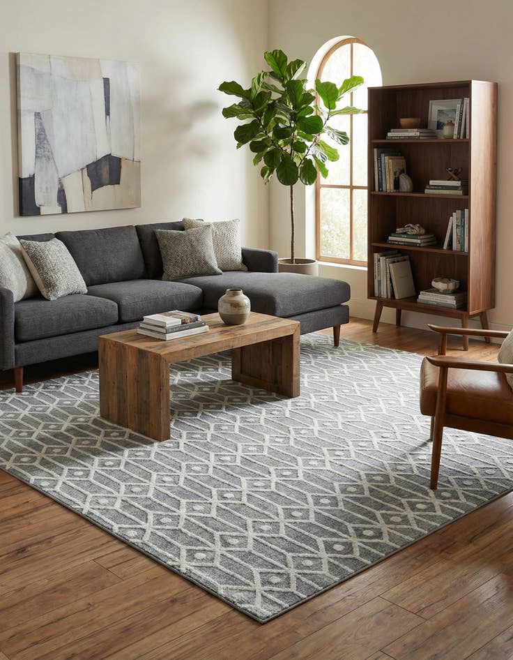 Detail image of 7' x 10' Lattice Trellis Rug