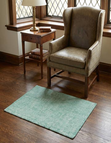 Green Hand Woven Jill Zarin English Manor Farmhouse Wool Rug