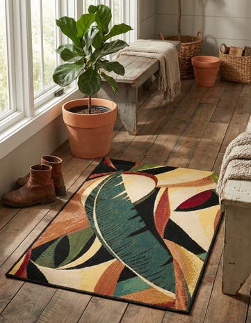2' x 3' Easy-Clean Botanical Indoor / Outdoor Rug