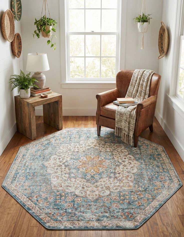 Detail image of 7' x 7' Newport Octagon Rug