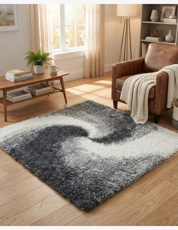 4' x 4' Soft Touch Shag Square Rug