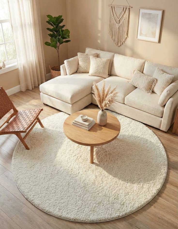 Detail image of  7' x 7' Jill Zarin Shaggy Chic Round Rug