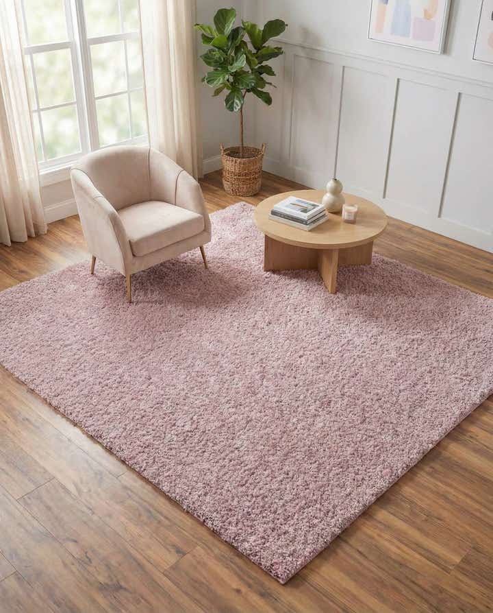 7' 10 x 7' 10 Soft Solid Shag Square Rug