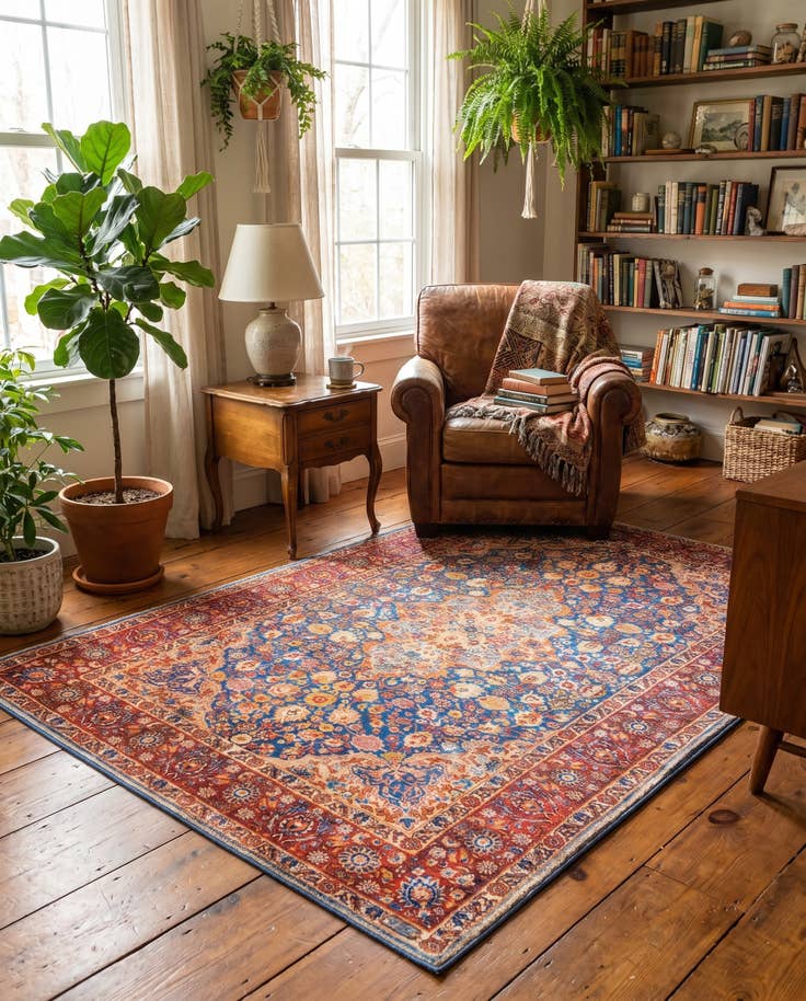 Detail image of 5' x 8' Washable Timeless Rug