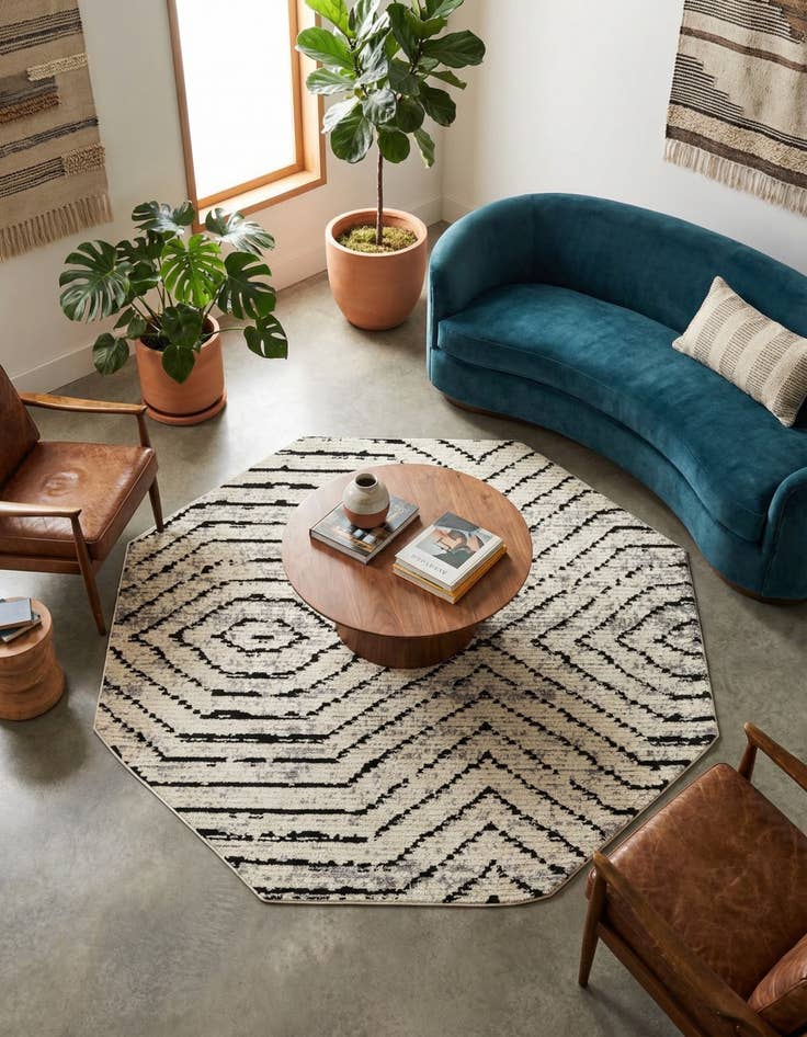 Detail image of 7' 10 x 7' 10 Tagine Octagon Rug