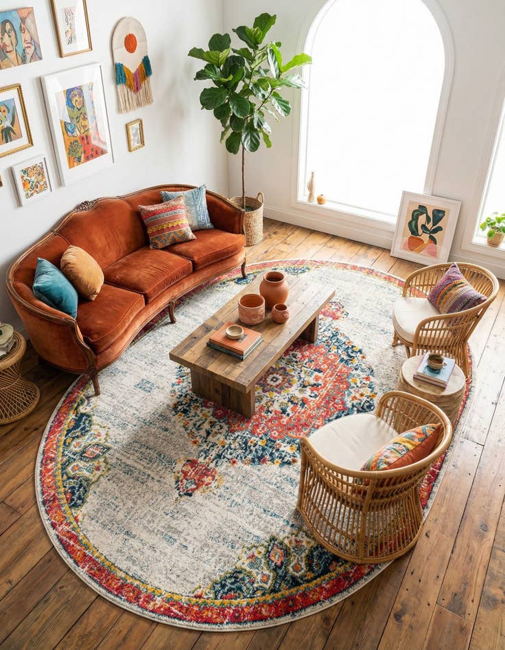 Detail image of 7' 10 x 10' Carrington Oval Rug