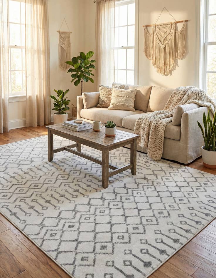 Detail image of 6' x 9' Kasbah Trellis Rug