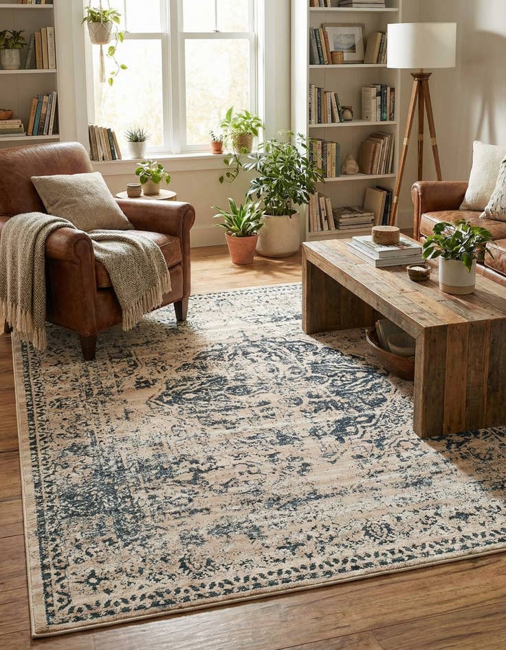 Detail image of 6' 9 x 7' Villa Square Rug