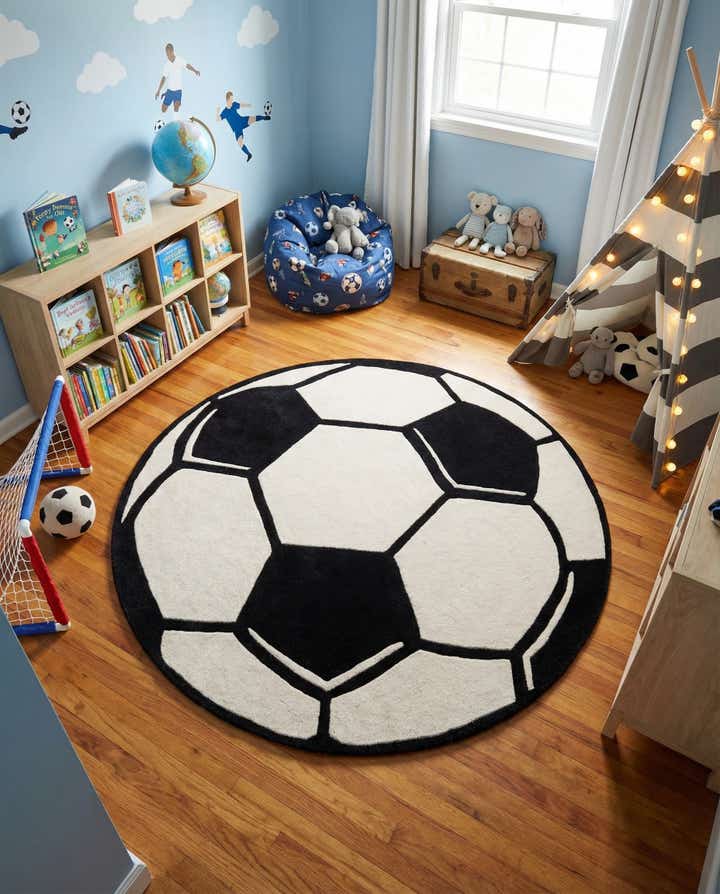 5' 1 x 5' 1 Playtime Kids Wool Freeform Rug