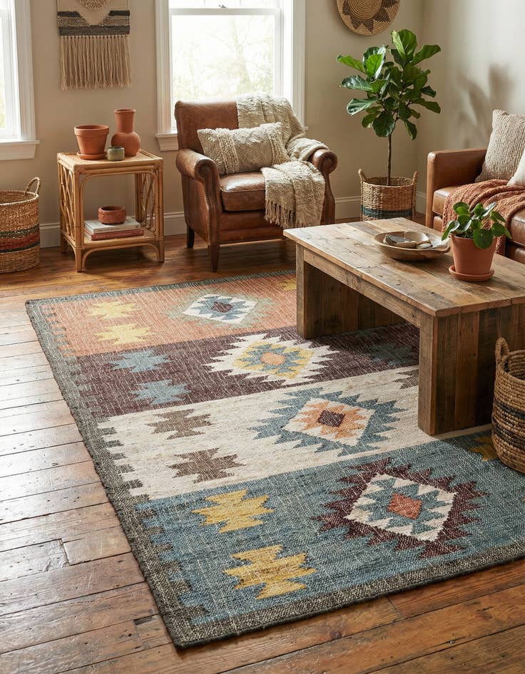 Detail image of  4' 1 x 6' 1  Hand Woven Kala Handwoven Jute Rug