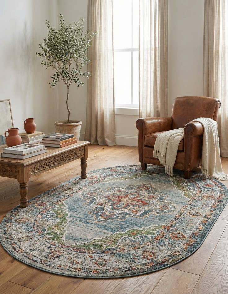 Detail image of 5' x 8' Isabella Oval Rug