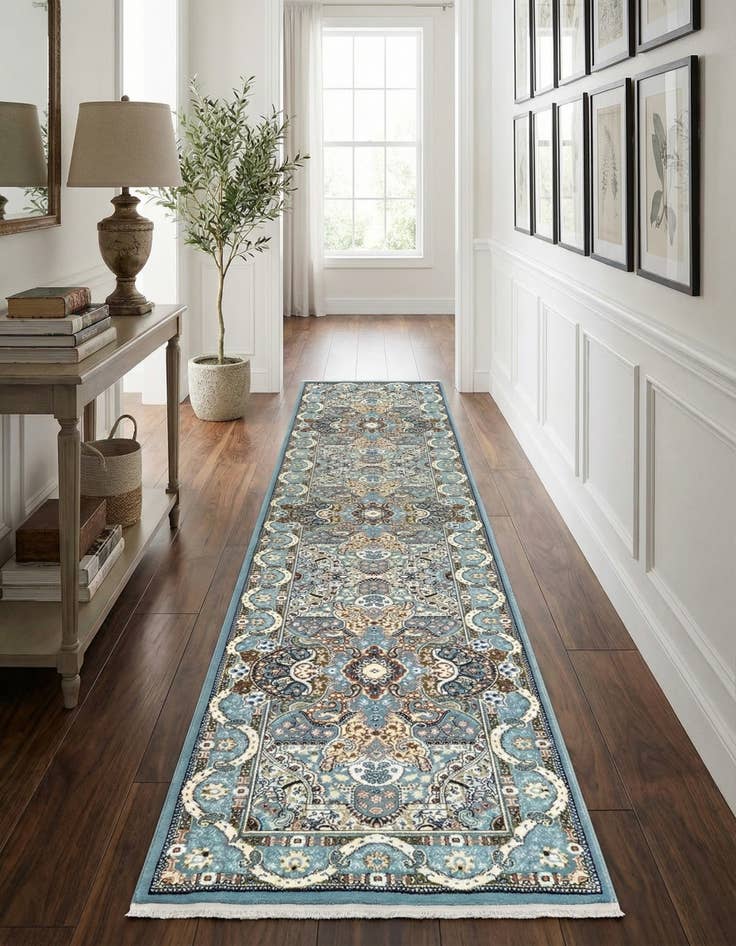 Detail image of 3' x 13' Nain Design Runner Rug