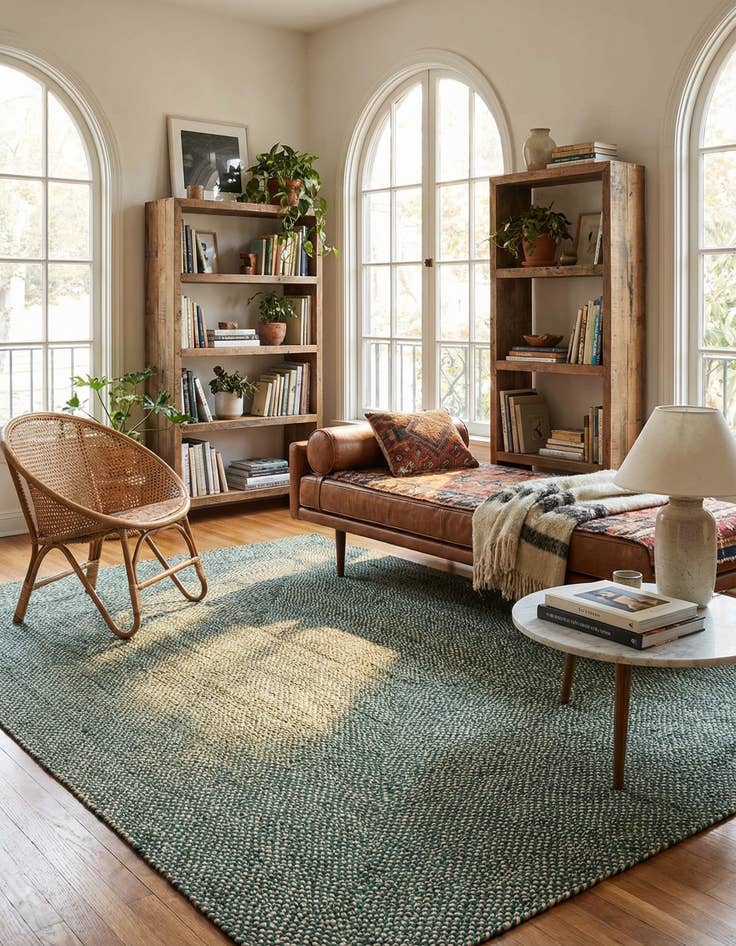 Detail image of  9' x 12'  Hand Tweed Braided Jute Rug