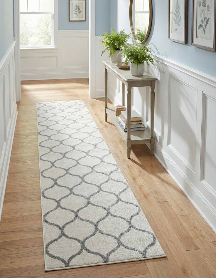 Detail image of 2' x 10' Lattice Frieze Runner Rug