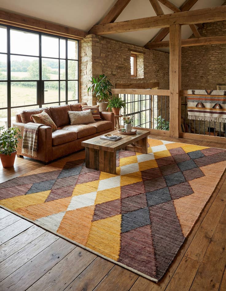 Detail image of 10' x 14' 1 Hand Braided Chindi Cotton Rug