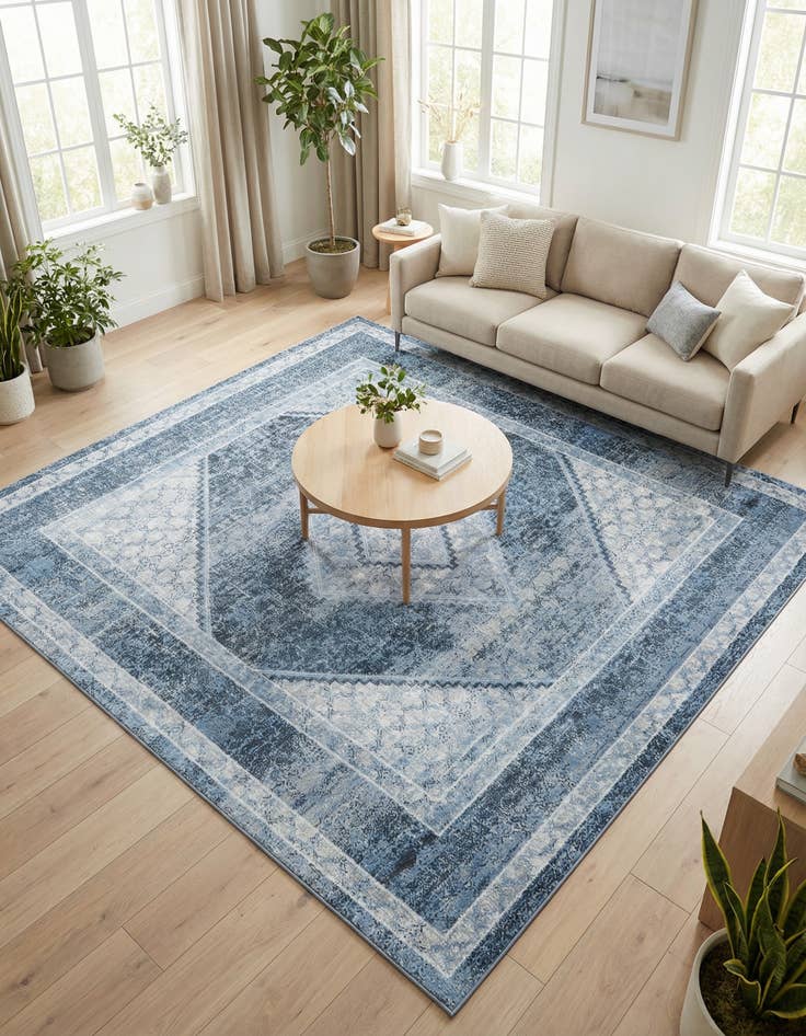 Detail image of 7' 10 x 7' 10 Kamala Washable Square Rug