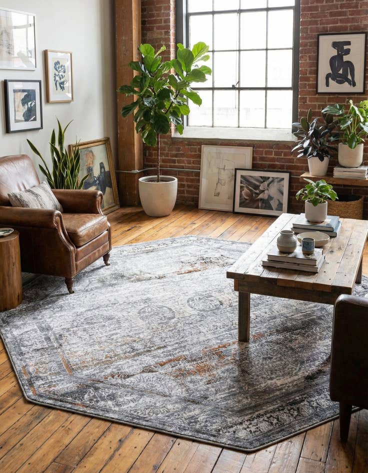 Detail image of 7' 10 x 7' 10 Finsbury Octagon Rug