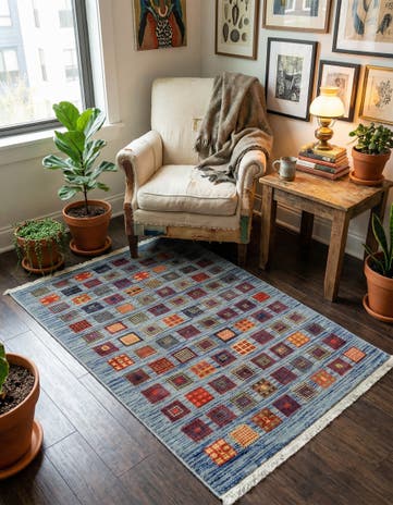 Blue Kashkuli Gabbeh Rug