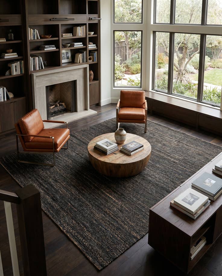 Detail image of 9' x 12' Hand Woven Palm Beach Jute Rug