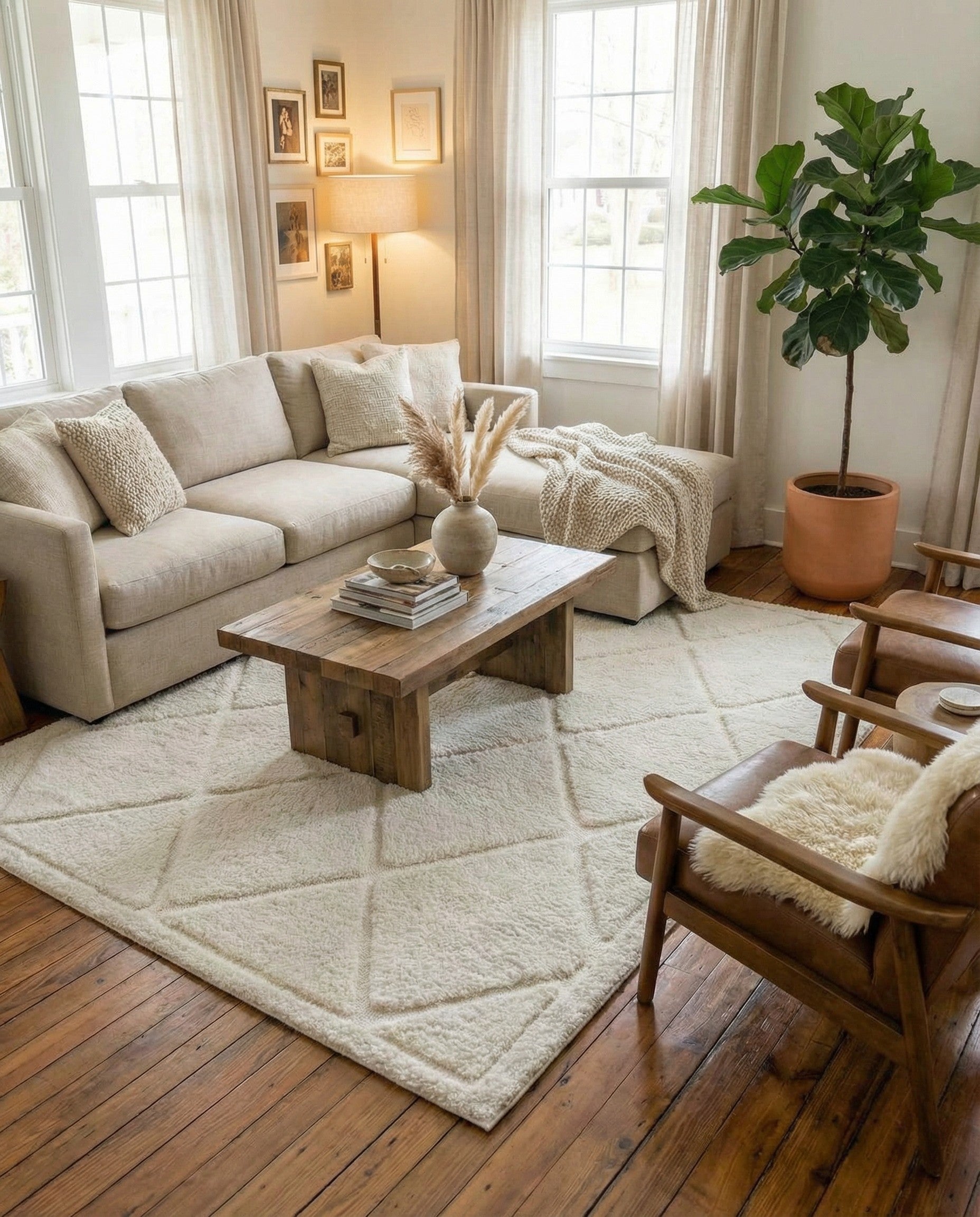 240cm x 335cm Trellis Shag Alfombra