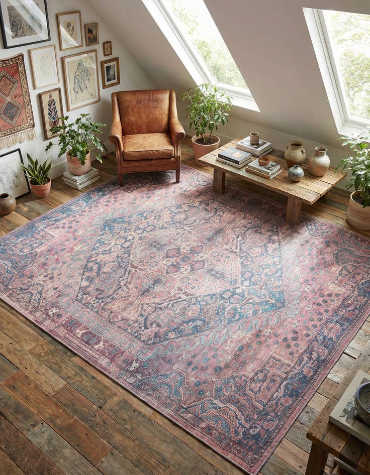 Detail image of 10' 6 x 10' 6 Washable Maahru Square Rug