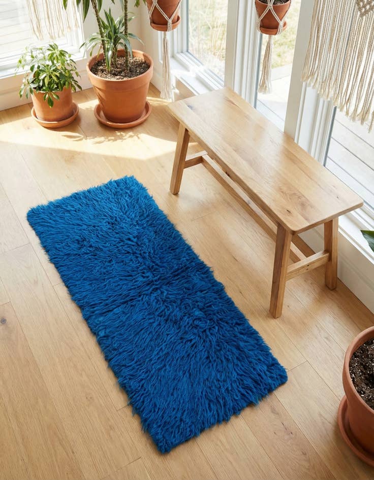 Detail image of 1' 7 x 3' 7 Hand Knotted Moroccan Wool Rug