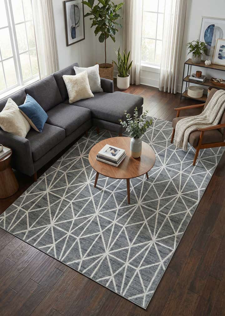 7' x 10' Lattice Trellis Rug