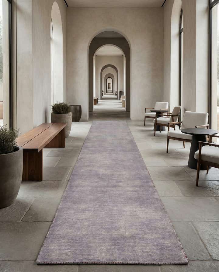 2' 7 x 16' 5 Hand Knotted Solid Gabbeh Wool Runner Rug