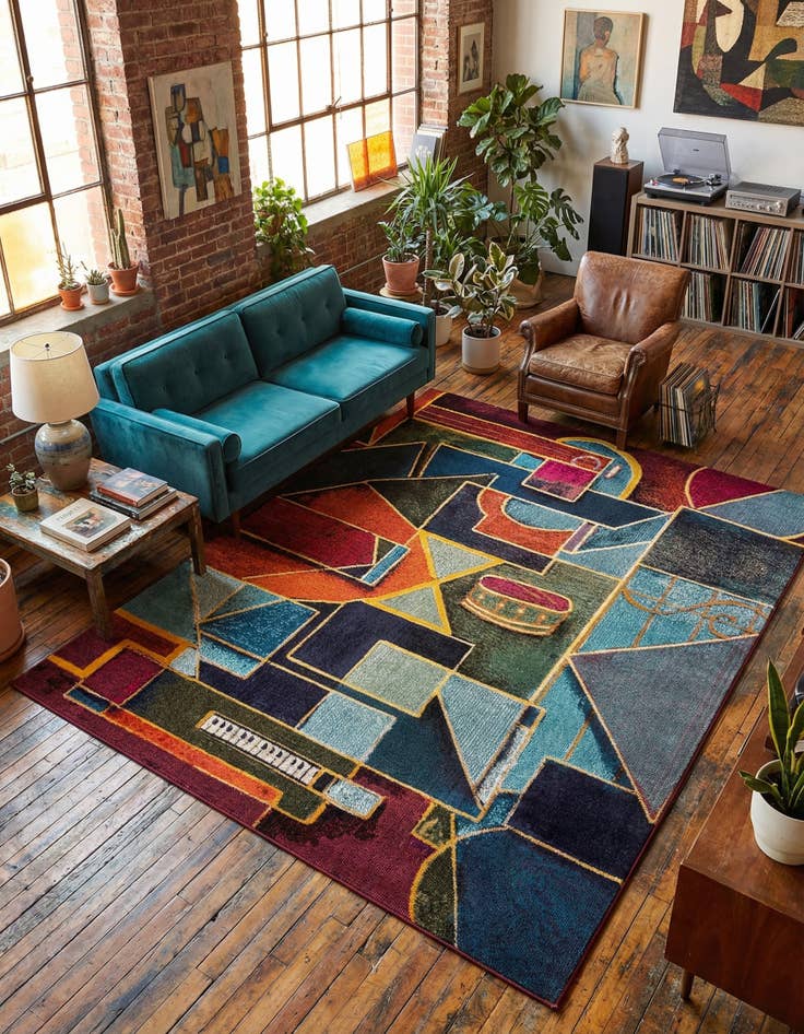 Detail image of  7' 10 x 10'  Washable Haerfest Rug