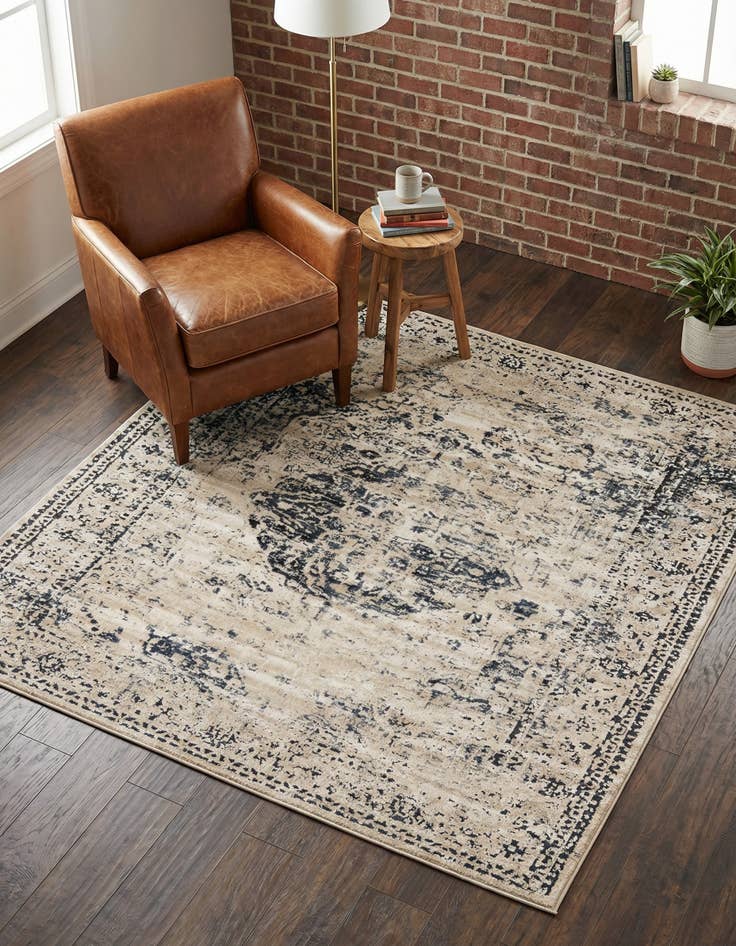 Detail image of 5' 3 x 5' 3 Villa Square Rug