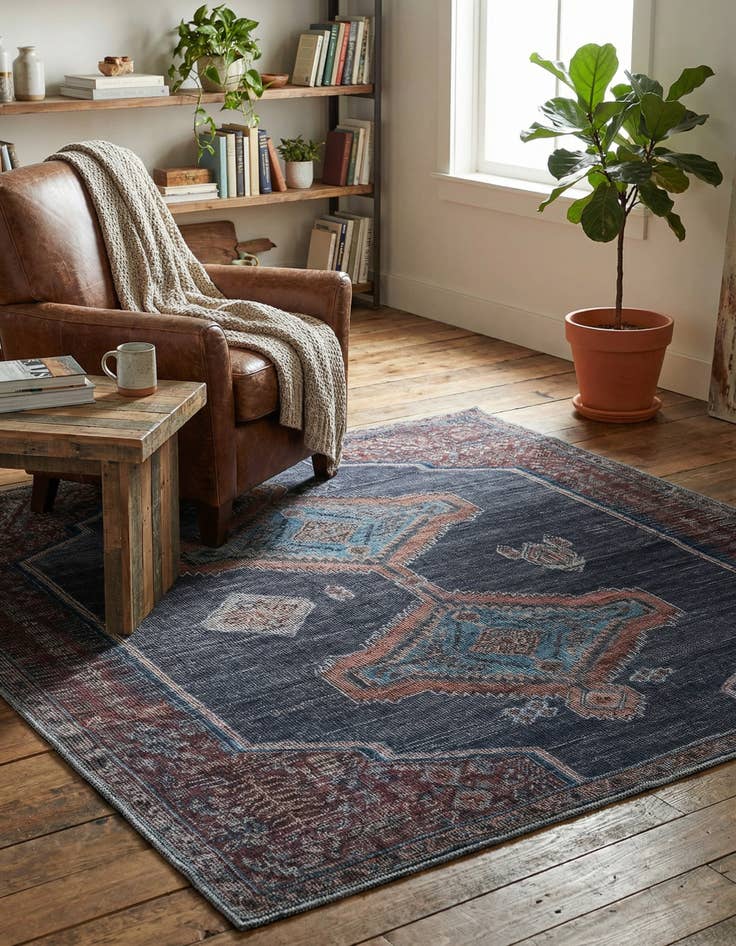 Detail image of 5' 3 x 5' 3  Washable Sisu Square Rug