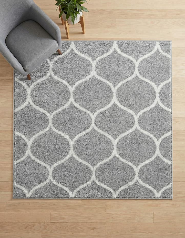 6' x 6' Lattice Frieze Square Rug