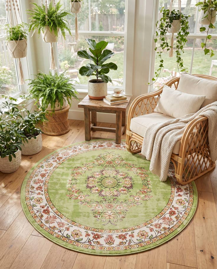 Detail image of 5' 3 x 5' 3 Lucerne Round Rug